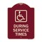 Signmission During Service Times With Graphic Heavy-Gauge Aluminum Architectural Sign, 24" x 18", BU-1824-24119 A-DES-BU-1824-24119 - alternate 1